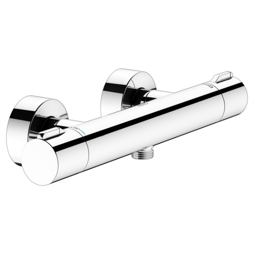 Product Cut out image of Keuco Plan Blue Chrome Thermostatic Exposed Shower Valve 53926 011001